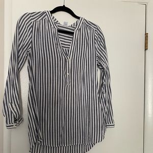 Striped peasant blouse